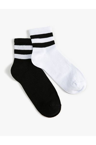Koton Set 2 Ciorapi Ciorapi Motiv Dungi Multicolore