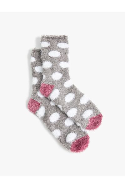 Koton Towel Socks Polka Dot Soft Textured