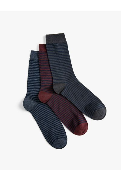 Koton Set șosete cu dungi 3 piese multicolore