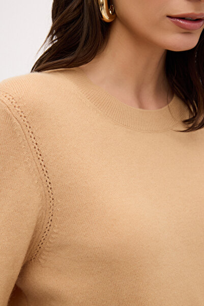 adL Bisiklet Yaka Kaşmir Karışımlı Triko Kazak