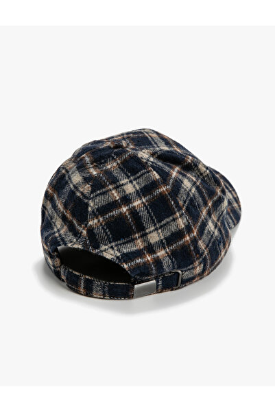 Koton Cap Hat Plaid Patterned Wool Blend