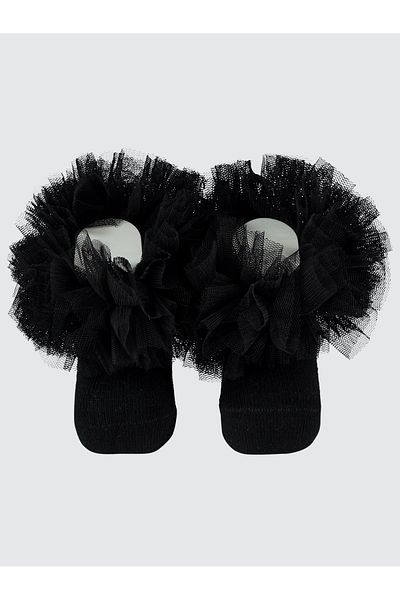 Minidamla Baby Girl Socks 0-3 Months Black