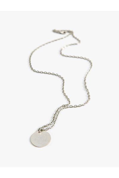 Koton Chain Necklace with Circle Charm Detail