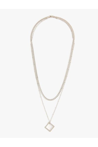 Koton Necklace Chain Layered Geometric Shape