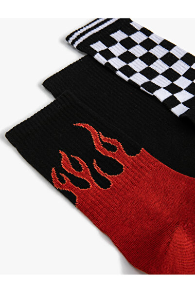 Koton Σετ κάλτσες 3 τεμαχίων με πολύχρωμα σχέδια