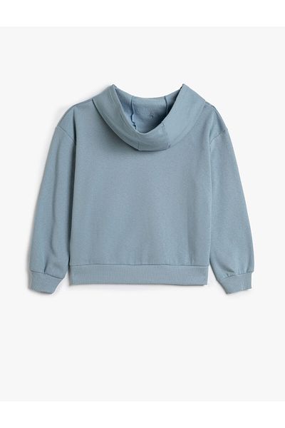 Koton Basic Hooded Sweatshirt Long Sleeve Cotton Blend