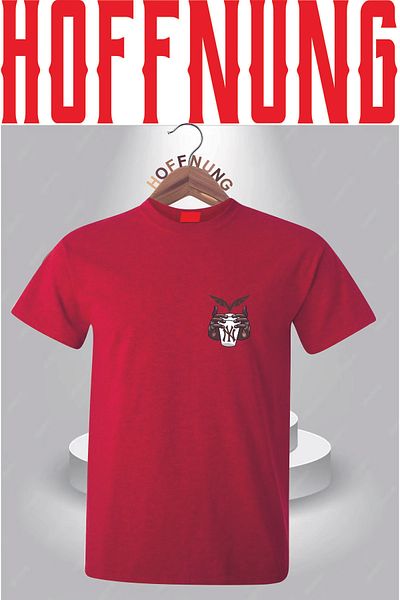 HOFFNUNG Unisex Oversized T-Shirt - Cup Printed, Short Sleeve