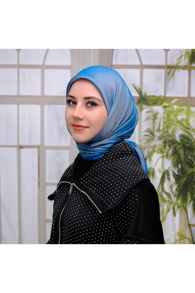 ZENİPEK İPEKSİ SAÇAKLI EŞARP - TURKUAZ