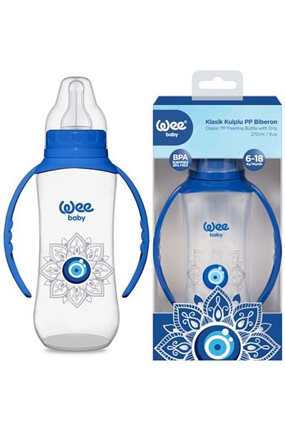 Wee Baby Classic Handled Pp Baby Bottle 270ml Evil Eye Bead