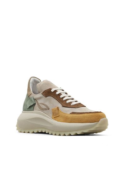 Bueno Shoes Pantofi sport de damă din piele multi galbenă 01we5000