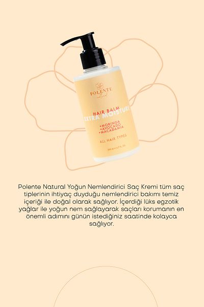 Polente Natural 200 ML Intensive Moisturizing Conditioner - All Hair Types