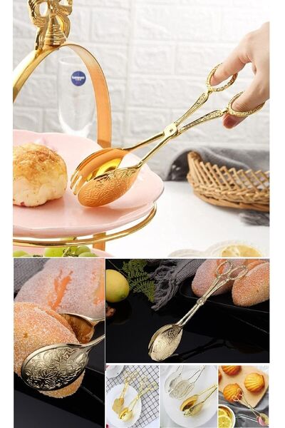 CHANCE GİFT Special Service Presentation Spoon Easy Use Salad Spoon Metal Serving Spoon (1 Piece)