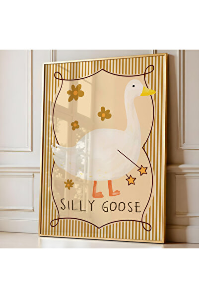Sweetco Çerçevesiz Poster Silly Goose Duck | Ördek, Kaz, Komik Hayvan Poster