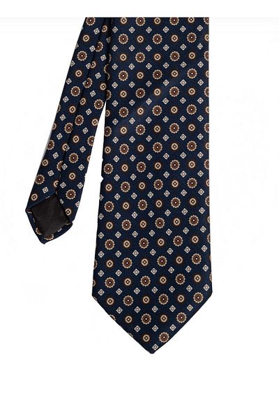 CROATE Navy Blue Soft Cotton Fabric Tie