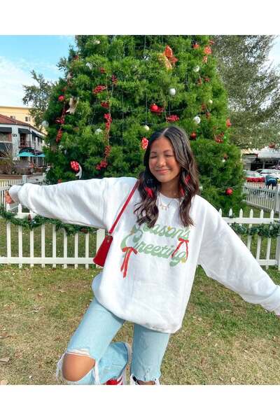 Jose Clothing Φούτερ Travis με τύπωμα με λαιμόκοψη oversized κοψών