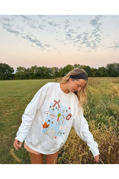 Jose Clothing سويت شيرت مطبوع برقبة دائرية من ترافيس مقاس كبير