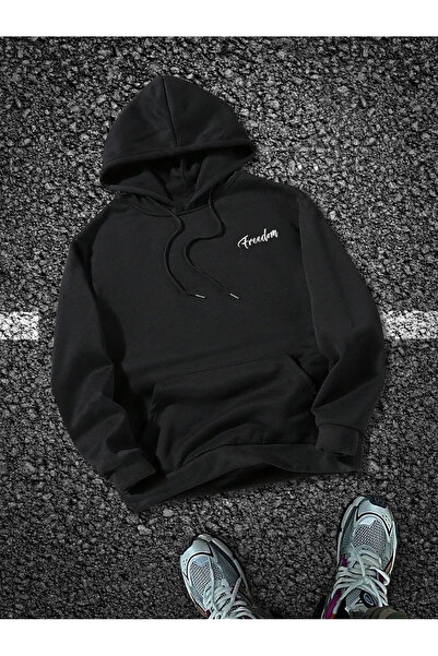 Lider Leather Hanorac imprimat cu glugă - amestec de bumbac și poliester, des...