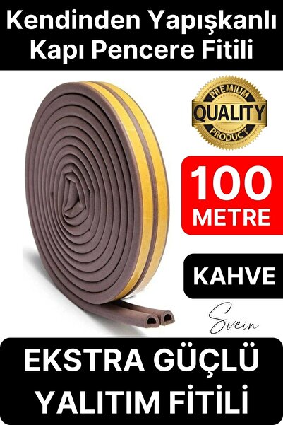 Svein 2x50=100 mt Εξαιρετικά Μακριά Καφέ Πόρτα - Παράθυρο Ψυχρής Προστασίας κ...