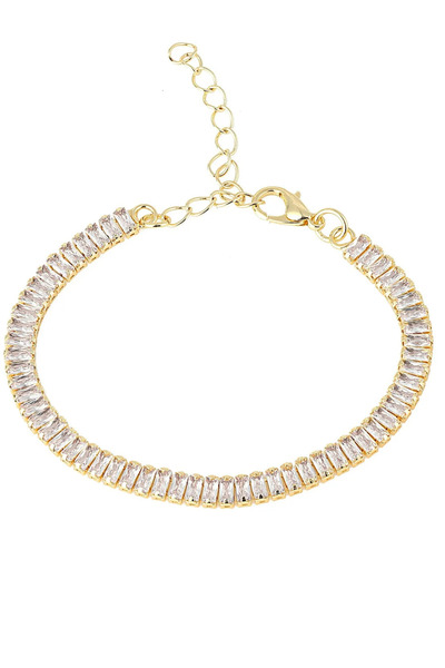 Forentina Altın Kaplama Baget Taşlı Kadın Bileklik - Ps136100tr