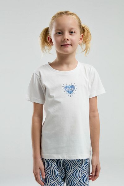 Arnetta Costum de pijama alb cu maneca scurta pentru fete