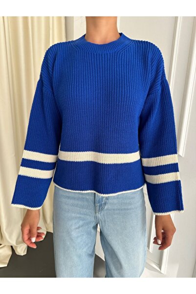 Modamorfo Pulover tricotat cu nasturi cu model Saks