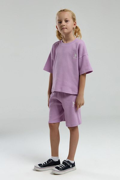 U.S. Polo Assn. U.S. Polo Assn. Girl's Purple Bermuda Set