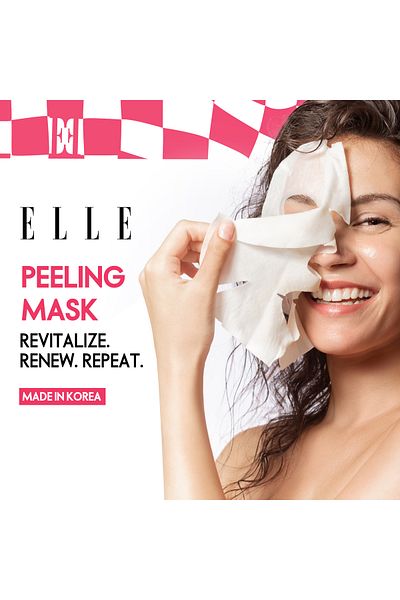 ELLE Youth Boosting Peeling Mask – Anti-Aging, Brightening Face Mask for Youthful Skin , Pack of 4