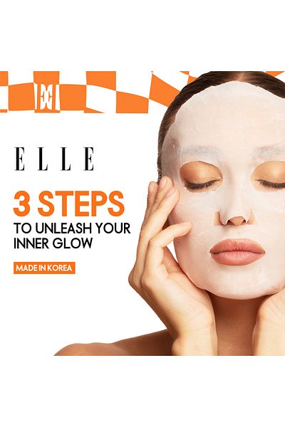 ELLE Radiance Kit – 3-Step Peeling & Whitening Treatment with AHA with Whitening Serum, Pack of 4