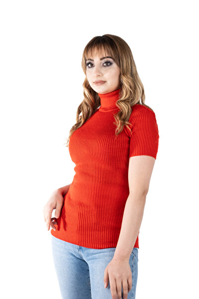 Lonca Tekstil Half Sleeve Turtleneck Knitwear Knitted Badi Sweater