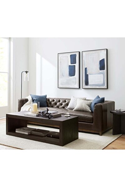 Pottery Barn Raylan Geri Dönüştürülmüş Cam Malzemeden Zemin Lambası