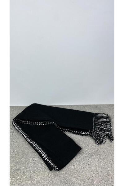 Sobe Hediyelik Double Sided Plaid Wool Shoulder Shawl - 70x190cm - Winter Shawl