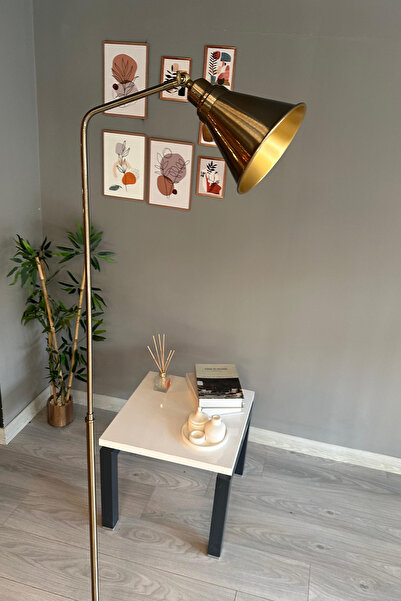 Bamyum Eskitme Lambader Hareketli Başlık Modern Dekoratif Metal Oturma Odası Çalışma Odası Zemin Lambası