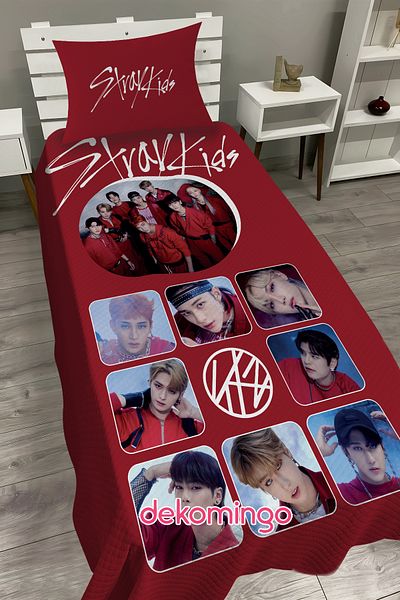 dekomingo Red Stay Kids Baby and Children's Room Pike Set