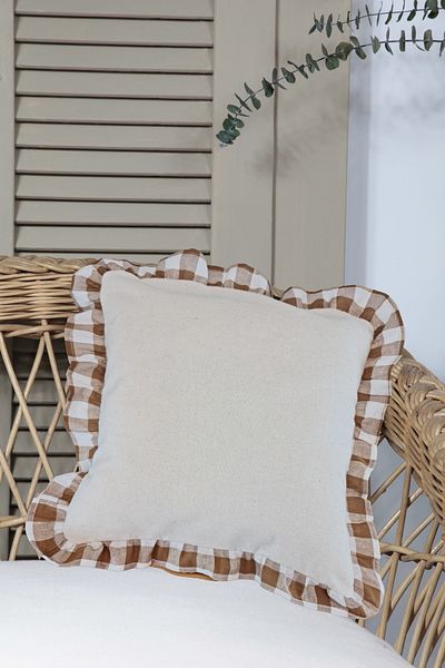 cotton maison Κάλυμμα μαξιλαριού Boho Ρετρό βολάν 45x45 εκ