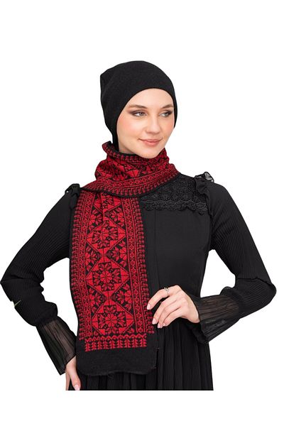 Zaytoon Unisex Children's Scarf - Knitwear Drawstring, Palestine Embroidered S 300009