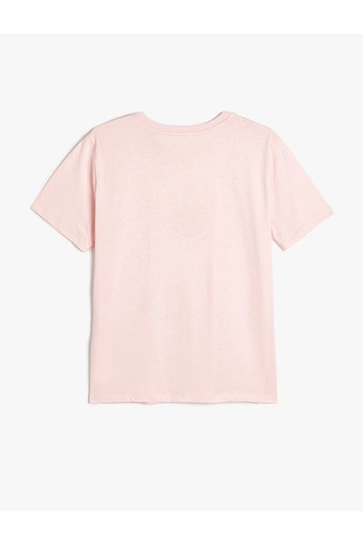 Koton Cotton Crew Neck Short Sleeve Printed T-Shirt