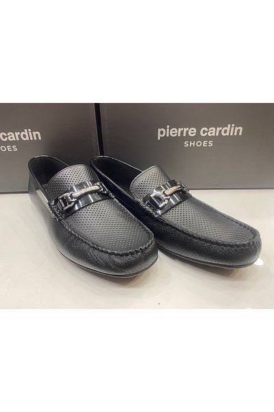 Pierre Cardin ανδρικό loafer μαύρο δερμάτινο καθημερινό μπαλαρίνα