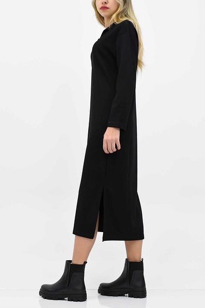 birizmoda Μακρυμάνικο φόρεμα Polo Neck - Μαύρο
