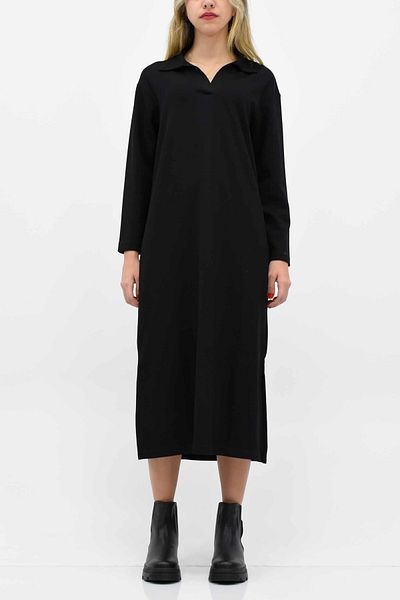birizmoda Μακρυμάνικο φόρεμα Polo Neck - Μαύρο