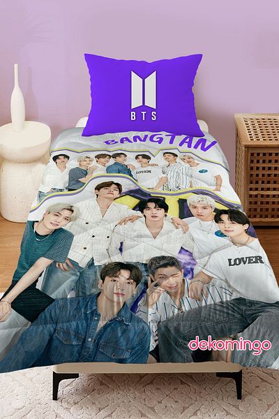 dekomingo Purple Bts Bangtan Baby and Children's Room Quilted Quilt