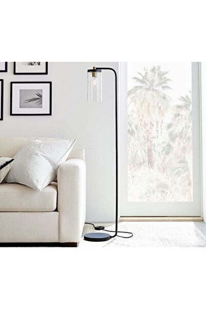 Pottery Barn Raylan Geri Dönüştürülmüş Cam Malzemeden Zemin Lambası