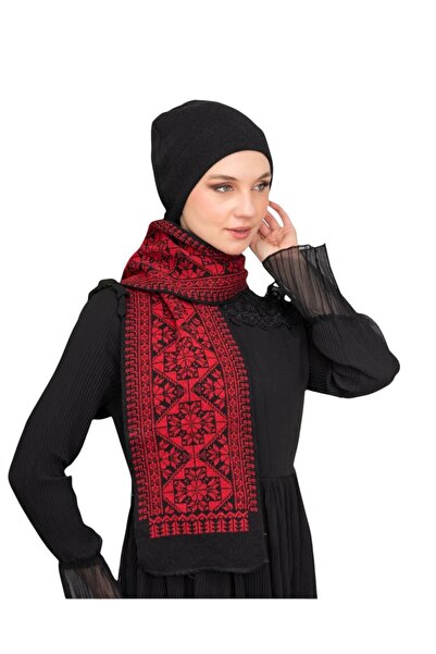 Zaytoon Unisex Children's Scarf - Knitwear Drawstring, Palestine Embroidered S 300009