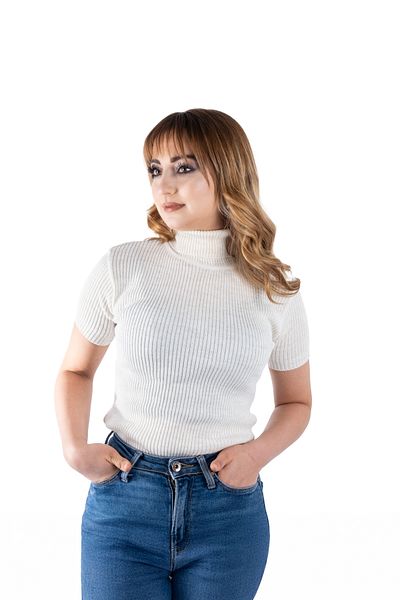 Lonca Tekstil Pulover Badi tricotat cu jumătate de mânecă