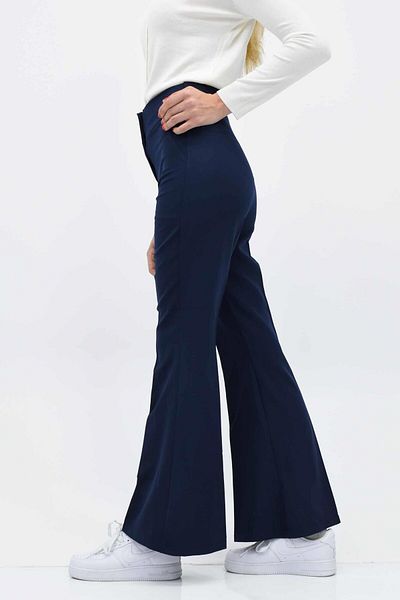 birizmoda Spanish Leg Fabric Trousers - Navy Blue