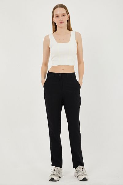 POODLE Women's Black Carrot Pants