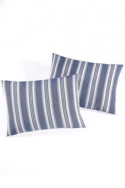 Eponj Home Σετ μαξιλαριών Navy Blue Soft Line 2 Sport ριγέ