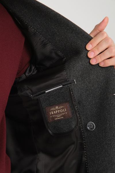 Frappoli Ανδρικό παλτό με διπλό στήθος Standard Fit