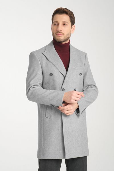 Frappoli Ανδρικό παλτό με διπλό στήθος Standard Fit
