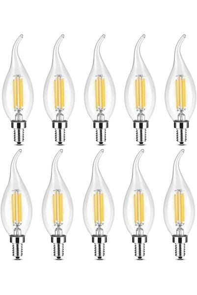 Edison Kıvrık Uçlu Buji Ampül E-14 Duy ( Ince Duy ) Avize Ampülü Dış Mekan Kullanımına Uygun