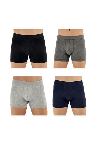 Şahinler Şahinler E031 Ανδρικά σλιπ μπόξερ Lycra 1Γκρι-1Κ.Γκρι-1Μπλε-1Μαύρο S- Πακέτο 4